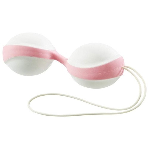 Amor Gym Balls Duo - Вагинальные шарики, 9,6х3,6 см., (бело-розовые) - sex-shop.ua