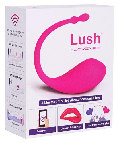 Виброяйцо со смарт-приложением и подключением к вебкам-чатам - Lovense Lush Bullet Vibrator, 18х3,4 см - sex-shop.ua