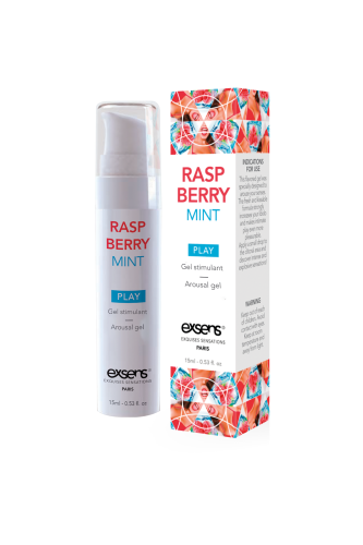 EXSENS Kissable Raspberry Mint - Стимулирующий гель для клитора или оральных ласк,15 мл (клубника) - sex-shop.ua