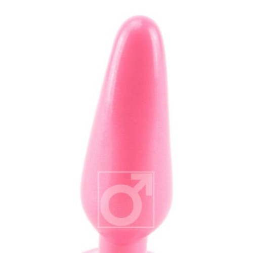 Doc Johnson Butt Plug Smooth Classic - Анальная пробка тонкая средняя, 12х3,5 см (розовый) - sex-shop.ua