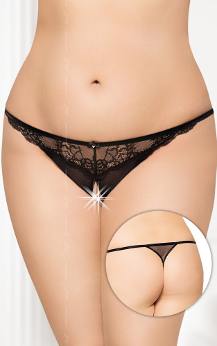 SoftLine - G-String 2434 - Трусики, XL/XXXL (чёрные)