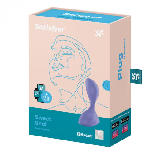 Satisfyer Sweet Seal - Анальная смарт-пробка, 11.2х4 см (фиолетовая) - sex-shop.ua