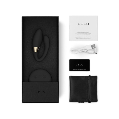 LELO Tiani Duo - вибратор для пар с 2 моторами и дистанционным управлением, 9х3 см (чёрный) - sex-shop.ua