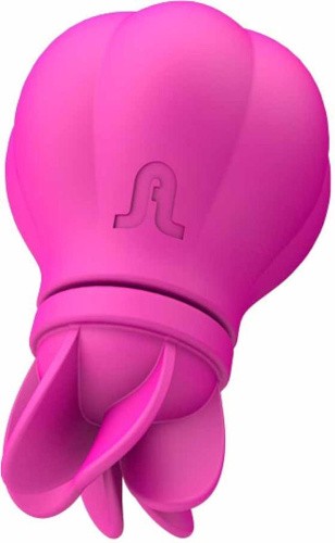 Adrien Lastic Caress - Вибратор с крутящимися насадками для стимуляции эрогенных зон, 9х3.2 см (розовый) - sex-shop.ua
