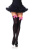 Leg Avenue Nylon Thigh Highs With Bow-панчохи з бантиком (білий з блакитним) - купити в Україні | Секс шоп SEX-SHOP.ua