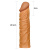 LoveToy Pleasure X-Tender Penis Sleeve Flesh Add 2" - Реалистичная насадка на член, +5 см (коричневый) - sex-shop.ua