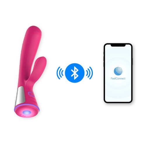 Ohmibod Fuse for Kiiroo - Интерактивный вибратор-кролик, 18х3.4 см (розовый) - sex-shop.ua