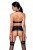 Passion Nancy Set - Комплект из эко-кожи с имитацией шнуровки, XXL/XXXL (чёрный) - sex-shop.ua