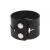 sLash Miracles Smooth Black S - кожаные наручники, 19 см (чёрный) - sex-shop.ua