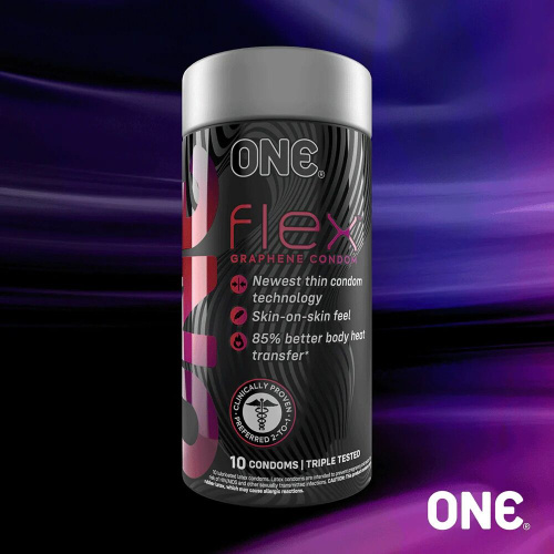 ONE Flex Graphene Condom, 10 шт - купити в Україні | Секс шоп SEX-SHOP.ua