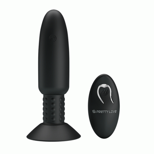 Pretty Love Beaded for xtra pleasure Plug Black - Анальная пробка с вибрацией, 14,6х3,6 см (черный)