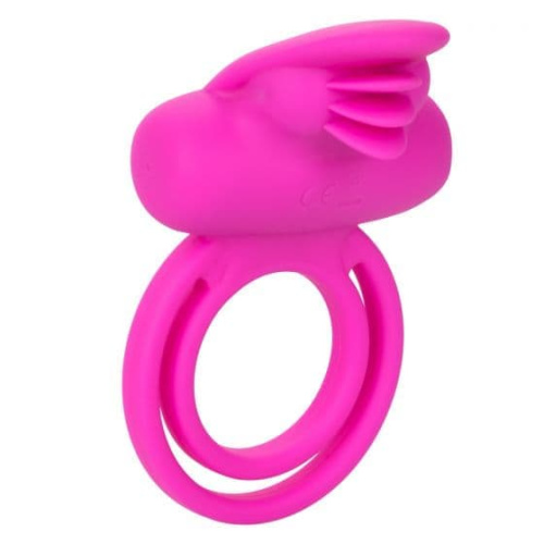 CalExotics Dual Clit Flicker Enhancer - подвійне віброкільце, 6х3.7 см (рожевий) - купити в Україні | Секс шоп SEX-SHOP.ua