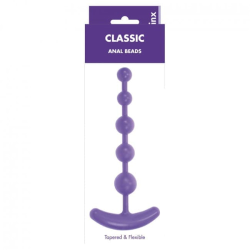 Kinx Classic Anal Beads Purple - анальная елочка, 16х2.5 см (фиолетовый)