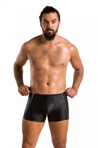Passion - 049 SHORT MATT black - Сексуальні чоловічі шорти на блискавках, S/M - купити в Україні | Секс шоп SEX-SHOP.ua