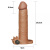 LoveToy - Add 3" Vibrating Penis Sleeve - Насадка на член с вибрацией, 19.5х4.3 см (коричневый) - sex-shop.ua