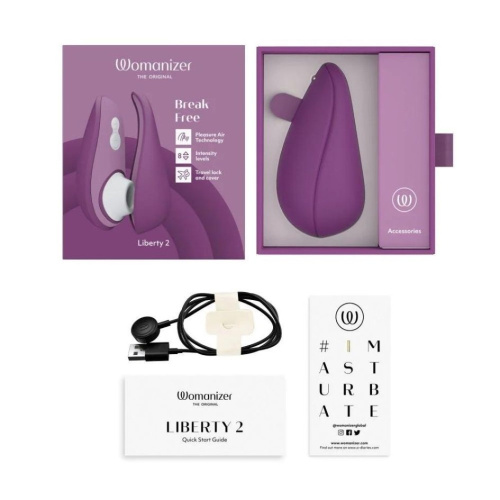 Вакуумний стимулятор Womanizer Liberty 2 + Лубрикант 50 мл у подарунок - купити в Україні | Секс шоп SEX-SHOP.ua