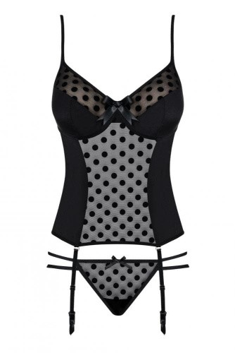 Комплект Obsessive Dotina corset (L/XL)