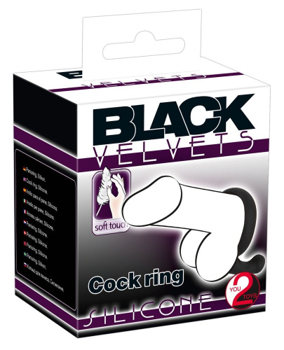 Black Velvets Cock RIng - Эрекционное кольцо со стимулятором простаты, 4.5 см (чёрный)
