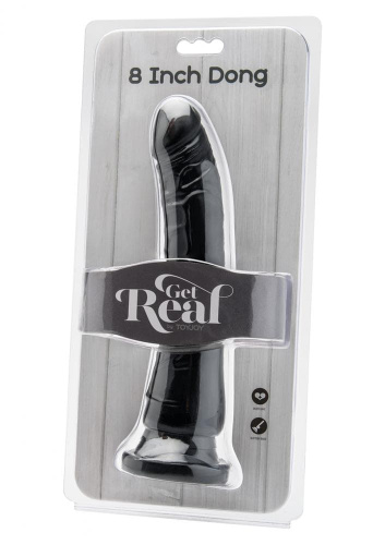 Get Real ToyJoy - Реалистичный фаллоимитатор на присоске, 20.5х4 см (черный) - sex-shop.ua