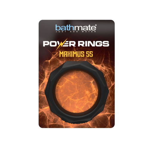 Bathmate Maximus Power Ring - силиконовое эрекционное кольцо, 5.5 см (чёрный)
