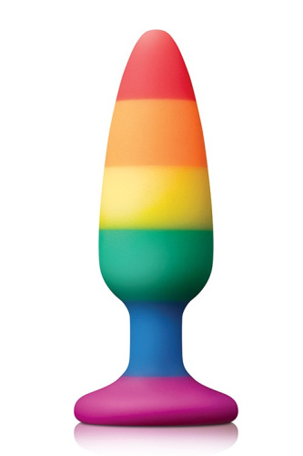 Colourful Love Rainbow Anal Plug Medium - Анальная пробка, 14 см (радужный) - sex-shop.ua