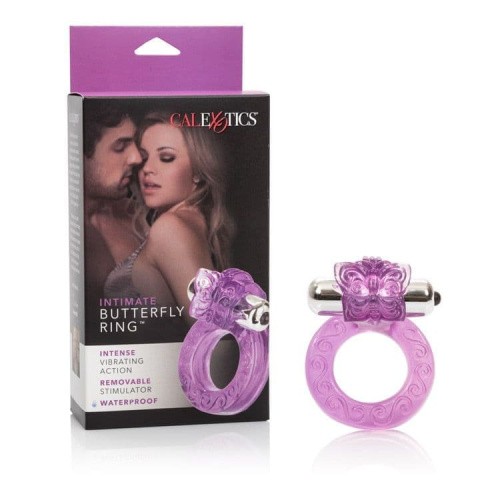 CalExotic Intimate Butterfly Ring - виброкольцо, 3 см (фиолетовый)