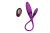 Adrien Lastic AD-2 - вибратор двусторонний с пультом LRS 53х4см (фиолетовый) - sex-shop.ua