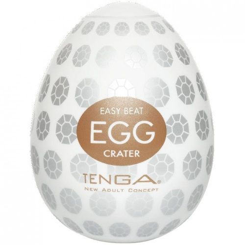 Tenga Egg Hard Boiled Strong Sensations Crater - Мастурбатор-яйце, 5х4. 5 см (коричневий)
