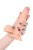 Toyfa Realstick Nude реалистичный вибратор с выносным пультом на проводе, 14х3.5 см
