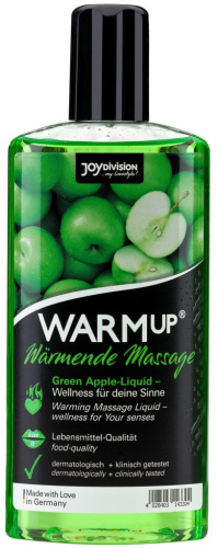 Joy Division Warmup Green Apple - массажное масло с согревающим эффектом и с ароматом яблока, 150 мл - sex-shop.ua