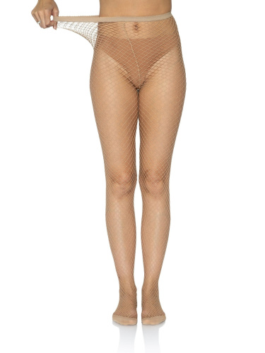 Leg Avenue Industrial Net Pantyhose - Колготки-сеточка, S-L (телесный)