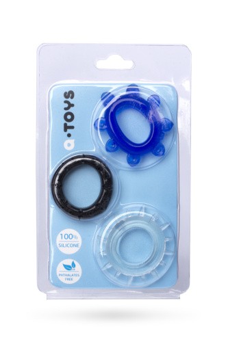 Toyfa A-Toys - Набор разноцветных эрекционных колец, 3 см
