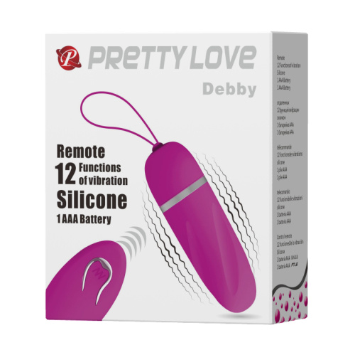 Pretty Love Debby Remote Egg Pink - Виброяйцо. 9.1 см (розовый)