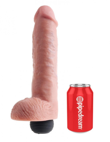 Фаллоимитатор с эякуляцией King Cock Squirting 11, 22,8х6,6 см (черный)