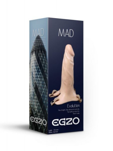 Egzo FH08 Фаллопротез поясной, 17х4,2 см