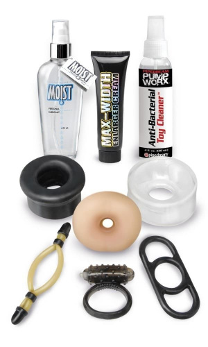 Pipedream Pump Worx Accessory Kit - набір аксесуарів для вакуумної помпи (чорний) - купити в Україні | Секс шоп SEX-SHOP.ua
