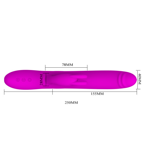 Pretty Love Byron Vibrator Purple - Вибратор-кролик с шариками внутри, 25х4 см (фиолетовый)