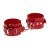 sLash Obediense - шкіряні наручники з карабінами, 27 см (червоний)