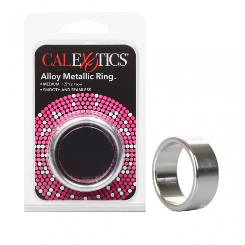 CalExotics Alloy Metallic Ring M - широкое металлическое эрекционное кольцо, 3,75 см - sex-shop.ua