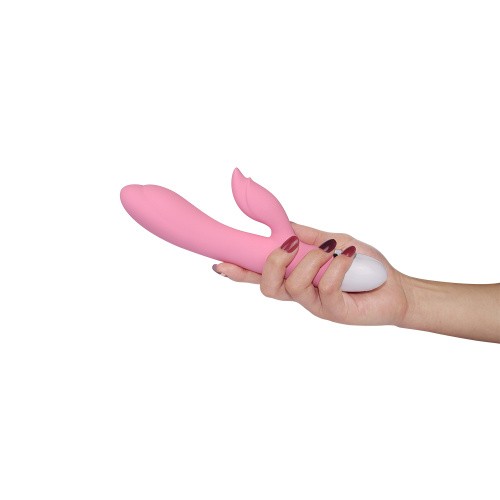LoveToy - Dreamer II Vibrator Rose Red - Вібратор з кліторальним відростком, 21.5х3.5 ( світло-рожевий) - купити в Україні | Секс шоп SEX-SHOP.ua