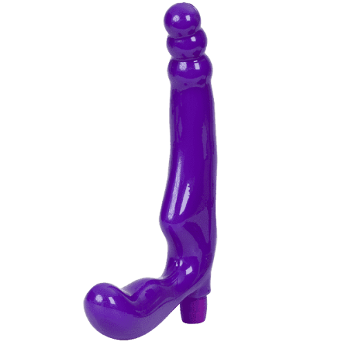 Doc Johnson Gal Pal - Безремневой страпон с вибрацией, 17х3 см (фиолетовый) - sex-shop.ua
