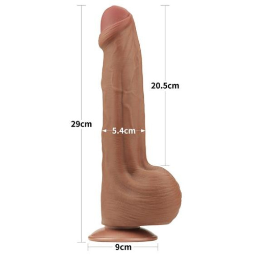 Реалистичный фаллоимитатор Sliding-Skin Dual Layer Dong 11.5", 29 см
