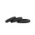 Topco Sales Hombre Snug Fit Silicone Thick C-Rings-набір ерекційних силіконових кілець, 3 шт (чорні)