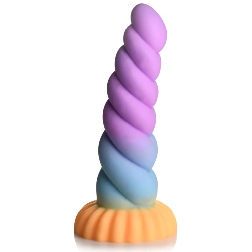 Creature Cocks Mystique Silicone Unicorn Dildo - фантазийный фаллоимитатор в форме рога Единорога, 21х6 см - sex-shop.ua