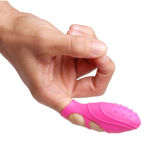 FR Silicone G-Spot Finger Vibe - Насадка на палець, 7,6 см (рожевий)