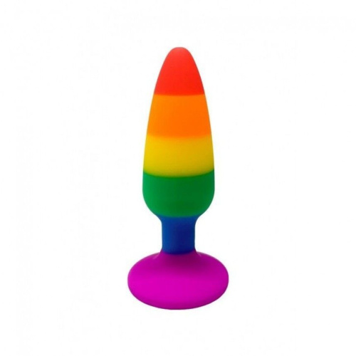 Wooomy Hiperloo Silicone Rainbow Plug S - Анальна пробка, 9х2.4 см - купити в Україні | Секс шоп SEX-SHOP.ua