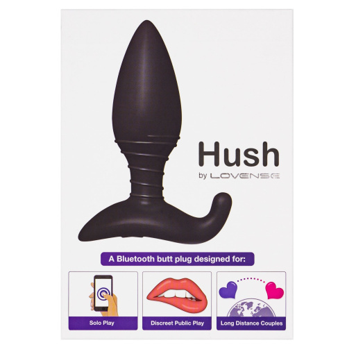 Lovense Hush анальна пробка зі смарт-додатком для пар та вебкам моделей маленька, 12х3, 8 см