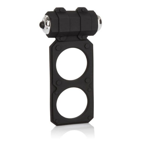 CalExotics Lovers Gear Figure 8 Enhancer - двойное виброкольцо, 10х3 см (черный)
