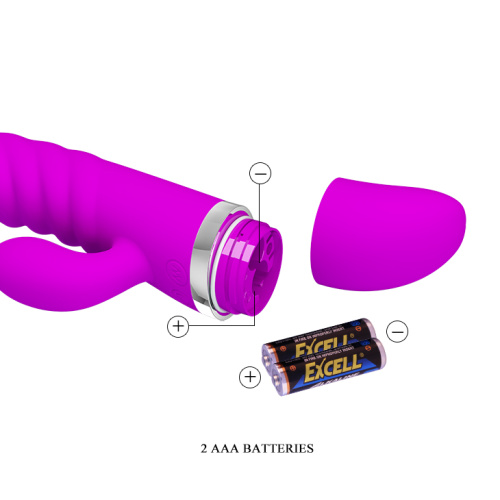 LyBaile Pretty Love Tracy Vibrator - Рельєфний вібратор-кролик, 18.8х3.5 см (фіолетовий) - купити в Україні | Секс шоп SEX-SHOP.ua