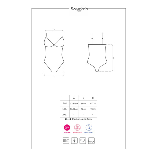 Obsessive Rougebelle - кружевное боди, L/XL
